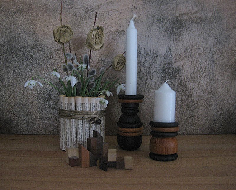 Upcycling - DIY Kerzenständer aus Gardinenringe