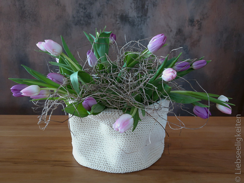 Tulpen - Frühlingsstrauß - Tulpen in der Vase - fliederfarbene Tulpen